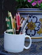 Cup with pencils