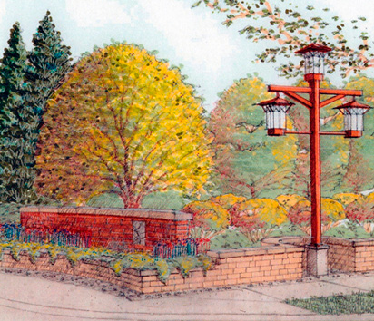 Drawing of Deerfield Village Center